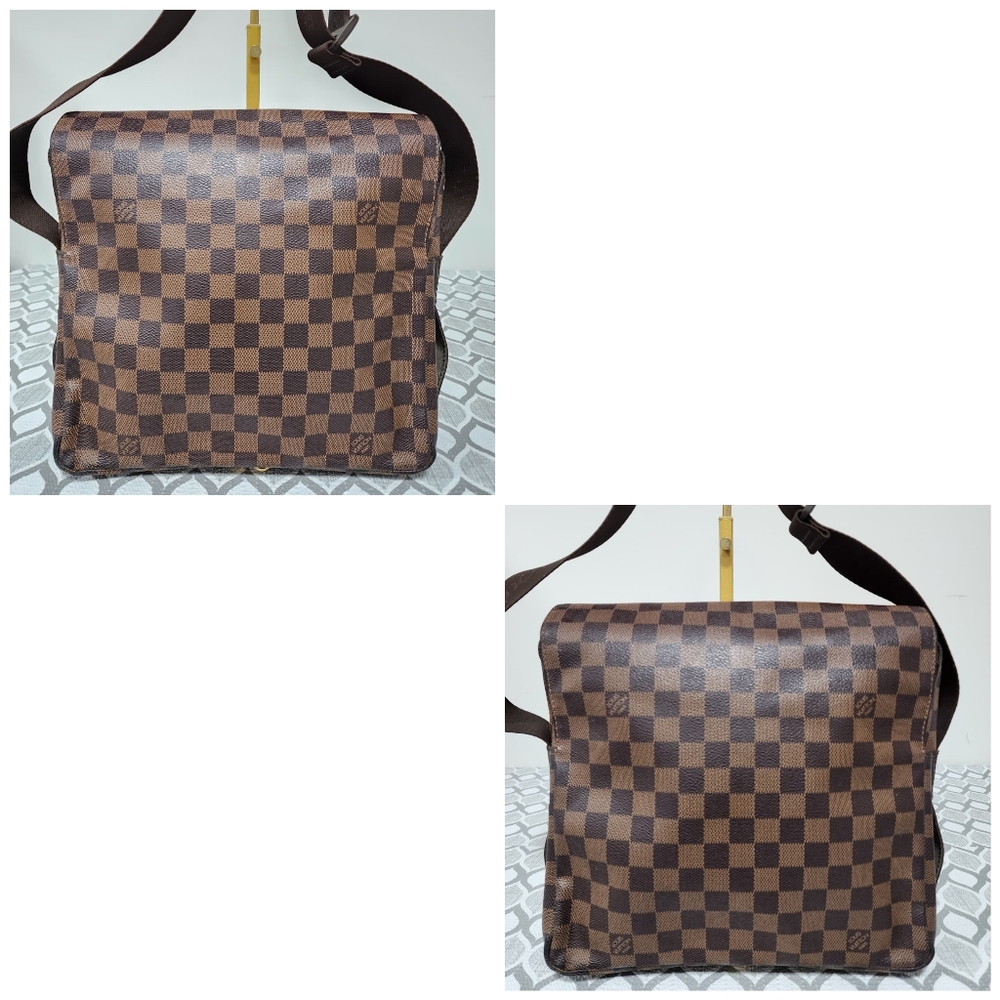 LOUIS VUITTON Damier Canvas Naviglio Messenger Bag Brown - Picture 8 of 14